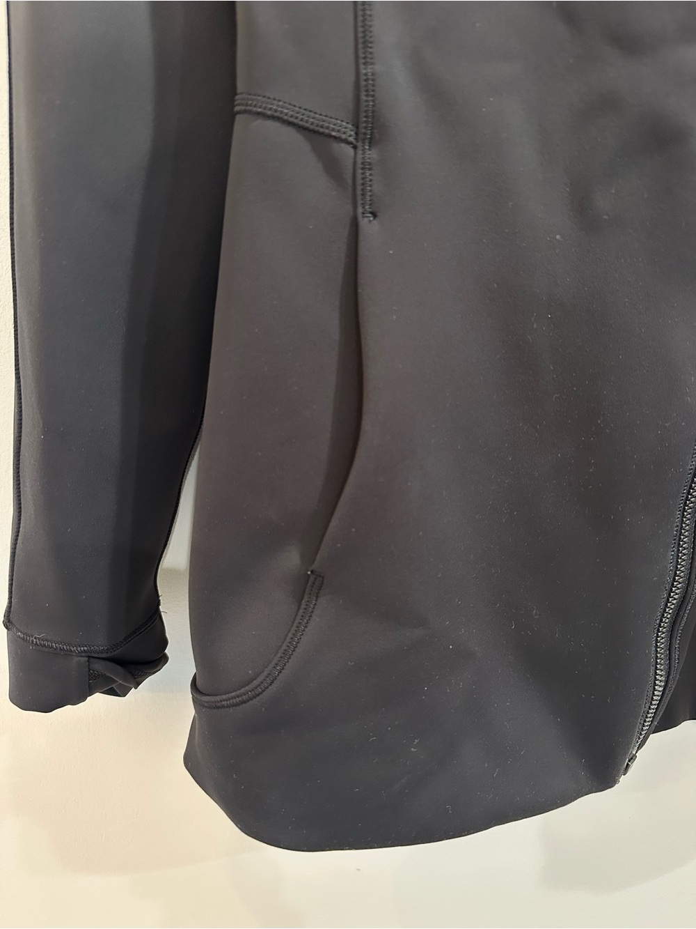 Lululemon Black Align Asymmetrical Zip Front Hooded Jacket Sz 4 - Picture 3 of 8